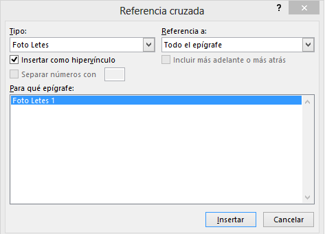 insertar referencia cruzada